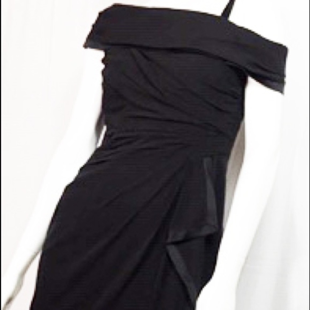Anne Klein Silk Evening Dress Faux Wrap 8 NWOT